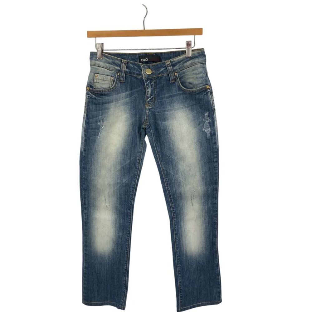 Dolce & Gabbana Distressed Blue Stretch Jeans Blue 27